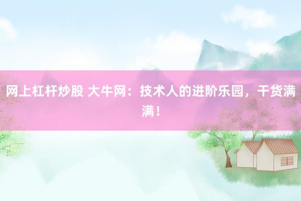 网上杠杆炒股 大牛网：技术人的进阶乐园，干货满满！