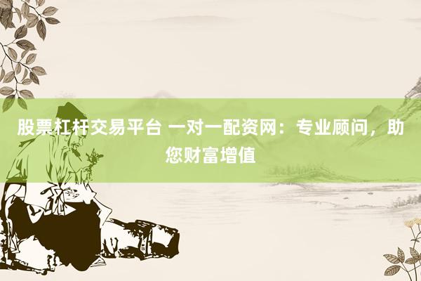 股票杠杆交易平台 一对一配资网：专业顾问，助您财富增值