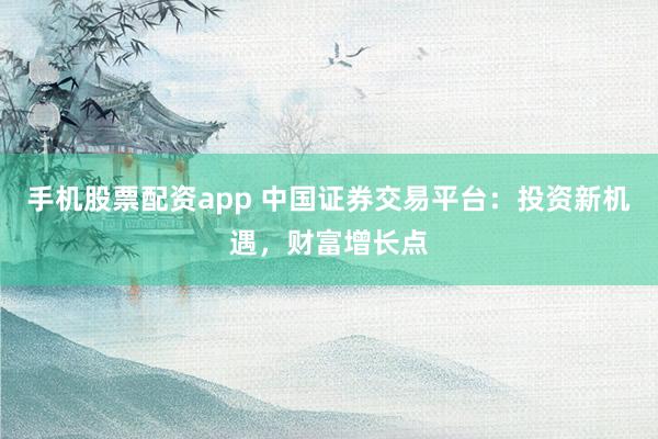 手机股票配资app 中国证券交易平台：投资新机遇，财富增长点