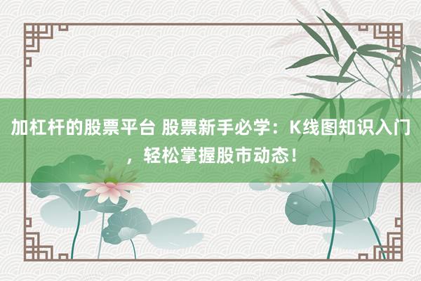 加杠杆的股票平台 股票新手必学：K线图知识入门，轻松掌握股市动态！