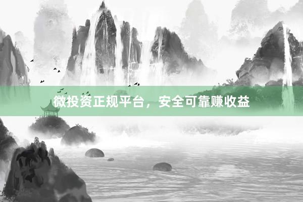 微投资正规平台，安全可靠赚收益