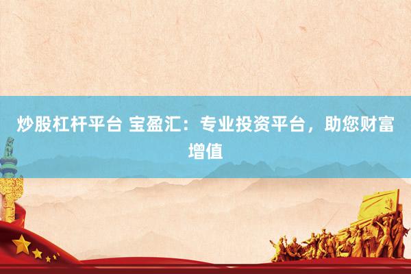 炒股杠杆平台 宝盈汇：专业投资平台，助您财富增值