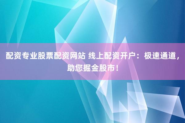 配资专业股票配资网站 线上配资开户：极速通道，助您掘金股市！
