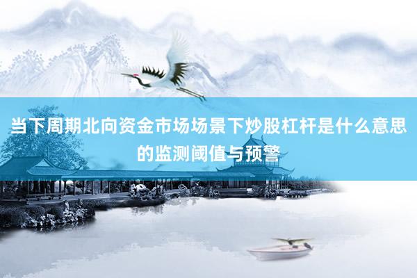 当下周期北向资金市场场景下炒股杠杆是什么意思的监测阈值与预警