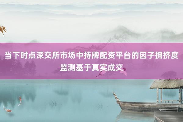 当下时点深交所市场中持牌配资平台的因子拥挤度监测基于真实成交