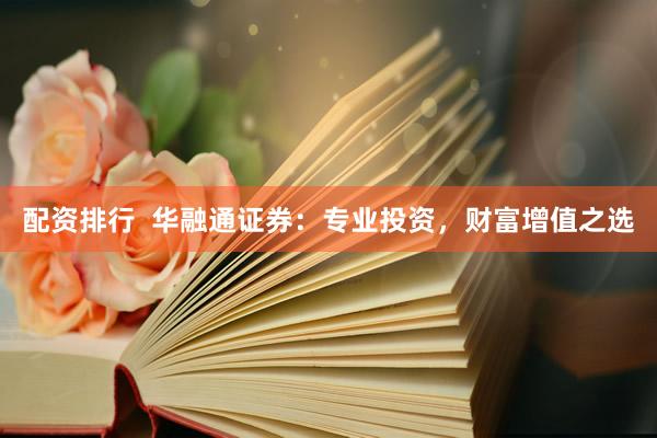 配资排行  华融通证券：专业投资，财富增值之选